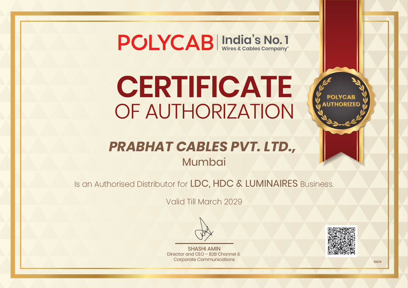 Prabhat Cables Certificate